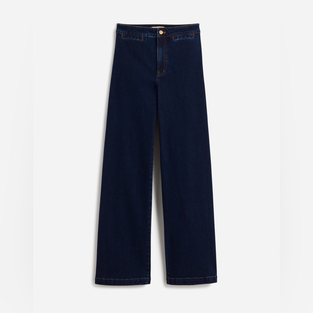 Madewell Curvy Emmett Wide-Leg Jean in Leffers Wash